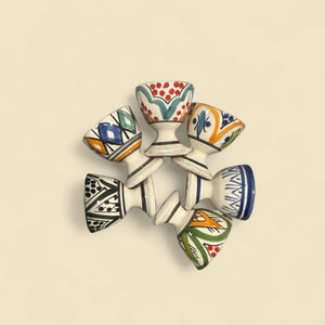 Sammlung von 6 marokkanischen traditionellen Eierhaltern